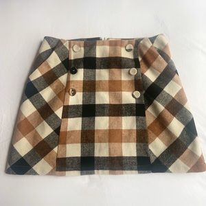 Plaided mini skirt